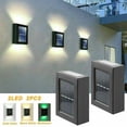 thumbnail image 2 of Outdoor Solar 2 LED Deck Lights Path Garden Patio Pathway Stairs Step Fence Lamp, 2 of 13