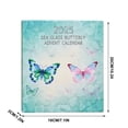 thumbnail image 2 of 24pcs 2026 Sea Glass Butterfly Advent Calendar - 24 Day Holiday Countdown Decor, Shatterproof Glass Like Ornaments with Ribbon Loops for Tree & Home, Cute Butterfly Themed Easter Gift, 2 of 8