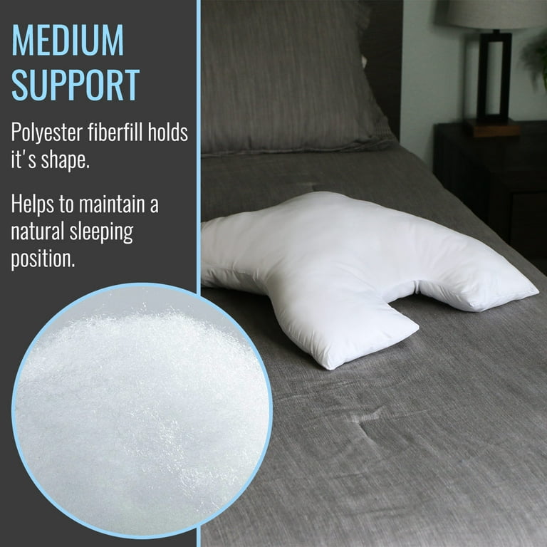DMI CPAP Fiber Filled Sleep Apnea Pillow Suitable for All CPAP Masks Increases Comfort by Reducing Mask Pressure Minimizes Air Leaks Aligns Neck
