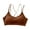 Coffee, variant on Steel Thin Shoulder Straps with Beautiful Back Tube Top, Chest Wrap Steel Sling Bra with Chest Pad Underwear for Daily/Party, Spring/Summer/Autumn