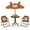 Brown, variant on Costway Kids Picnic Table & Chair Set with 2 Folding Chairs & Height Adjustable Umbrella Pink
