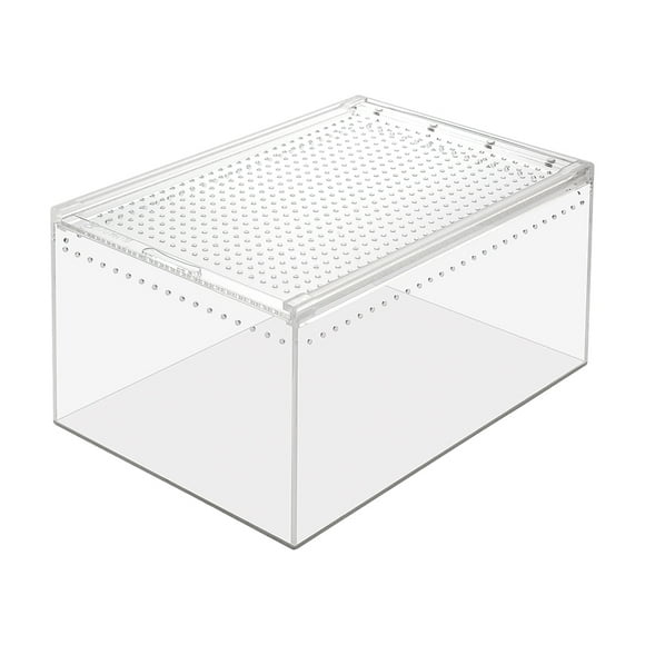 BRIGHTFUFU Hogar Snake Cage Transparent Cricket Keeper Multi-Function Breeder Box Reptily Accessory