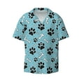 thumbnail image 4 of Uemuo Cute Dog Footprints Pattern Cotton Linen Short Sleeve Shirts,Casual Lightweight Button Down Shirts,Vacation Beach Summer Tops-XX-Large, 4 of 7