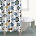 thumbnail image 4 of Pioneer Flower Floral Print Pattern Shower Curtain 84x72in, Bathroom Decorative Shower Curtain Set with 12 Hooks, Waterproof Washable, 4 of 6