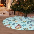 thumbnail image 5 of KLL 36" Christmas Tree Skirt Sea Shells 2 Xmas Tree Skirts Mat for New Year Xmas Holiday Party Indoor Outdoor Home Decoration, 5 of 5