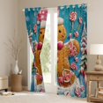 thumbnail image 3 of Manfei Cartoon Gingerbread Blackout Curtains Set of 2 (52x84 Each), Cute Lollipop Window Curtains, Merry Xmas Curtains and Drapes for Kids Boys Girls, Luxury Bedroom Decor, 3 of 6