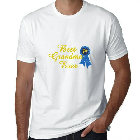 Best Grandma Ever - First Place Ribbon Prize Men's (Best Place For Plain T Shirts)