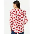 thumbnail image 3 of Free Assembly Women's Button Shoulder Blouse with Long Sleeves, 3 of 6