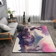 thumbnail image 2 of DouZhe Cherry Blossoms Racing Car Pattern Area Rugs Non-Slip Machine Washable Floor Mat, Watercolor Style Carpet Doormat, 63 x 48 inches, 2 of 6