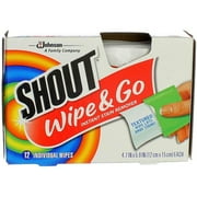 Shout Wipe and Go Instant Stain Remover 12 Count, 2 Pack