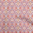 thumbnail image 1 of oneOone Tissu Georgette Viscose Rouge Tissu Robe Ikat Tissu Imprimé Tissu au Mètre 42 Pouces de Large, 1 of 5