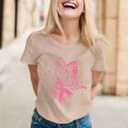 thumbnail image 2 of TSADFHJI Hauts Col en V pour Femmes Élégants T-Shirt Imprimé Manches Courtes Col Rond Blouse S Kaki, 2 of 5