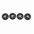 thumbnail image 1 of 4 Pack Inline Skate Wheels Indoor/Outdoor Replacement Wheel with Bearings 70mm,Black, 1 of 5