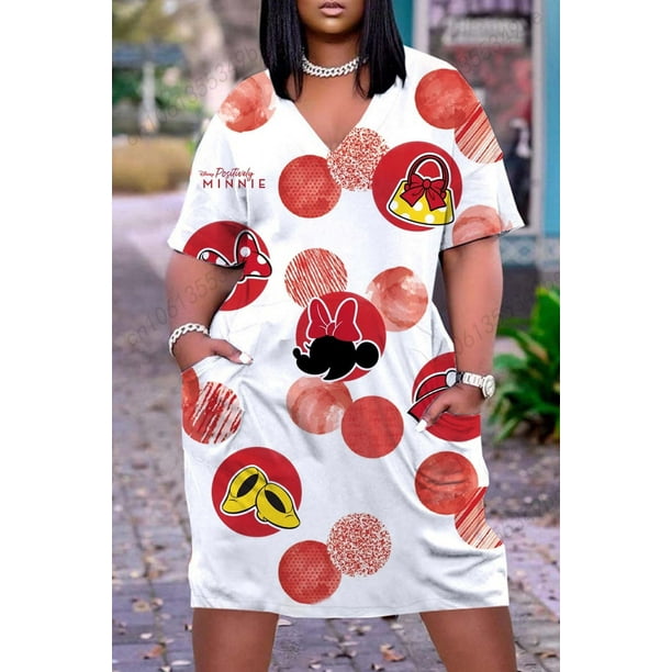 Vestidos largos elegantes para mujer, ropa de talla grande, Disney, verano, 2024