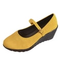 thumbnail image 2 of Quaouag Orthopedic Suede Ballet Mary Jane Flats for Women, Round Toe Daily Cozy Comfort Slip On Flat Shoes, Casual Shoes, 2 of 7