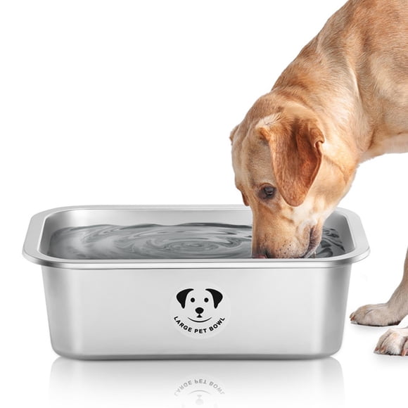 Cuencos para perros GIXSEGIE de acero inoxidable para perros grandes, 10 litros