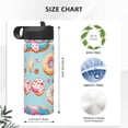 thumbnail image 4 of Easygdp Colorful Donut 18oz Sports Insulated Kettle With Straw Insulated Water Bottle For Running Hiking Cycling Climbing Man'S Womens Sports Water Bottle, 4 of 8