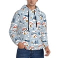 thumbnail image 2 of Lsque cute Mushroom Village Pattern Casual Men's Hoodie,Hooded Sweatshirt with Kangaroo Pocket,Pullover Hoodie-XX-Large, 2 of 7
