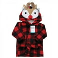 thumbnail image 2 of Hudson Baby Unisex Baby Plush Animal Face Bathrobe, Rudolph, 0-9M, 2 of 2