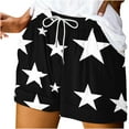 thumbnail image 2 of QUNYINEY Star Shorts Women Bermuda Elastic Waist Casual with Pockets Loose Summer Drawstring Shorts, 2 of 5
