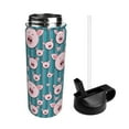 thumbnail image 2 of Salouo Funny Pig Faces Pattern 18 oz Water Bottle With Straw,Stainless Steel Sports Water Cup Flask Wide Mouth Travel Thermal Mug for Home Office Car, 2 of 8