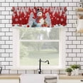 thumbnail image 4 of Christmas Ball Valances for Windows Snowman Gifts Xmas Tree Snowflake Red Rod Pocket Curtain Valance Window Treatment Short Curtains for Kitchen Living Room, 60"x14", 4 of 5