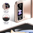 thumbnail image 3 of MonsDirect for 6.7 inch Samsung Galaxy Z Flip 3 5G 2021 Case, Hinge Protection Plating Frame Hard PC Back Shell Slim Shockproof Full Coverage Bumper Protective Shell Cover for Galaxy Z Flip 3, Pink, 3 of 7