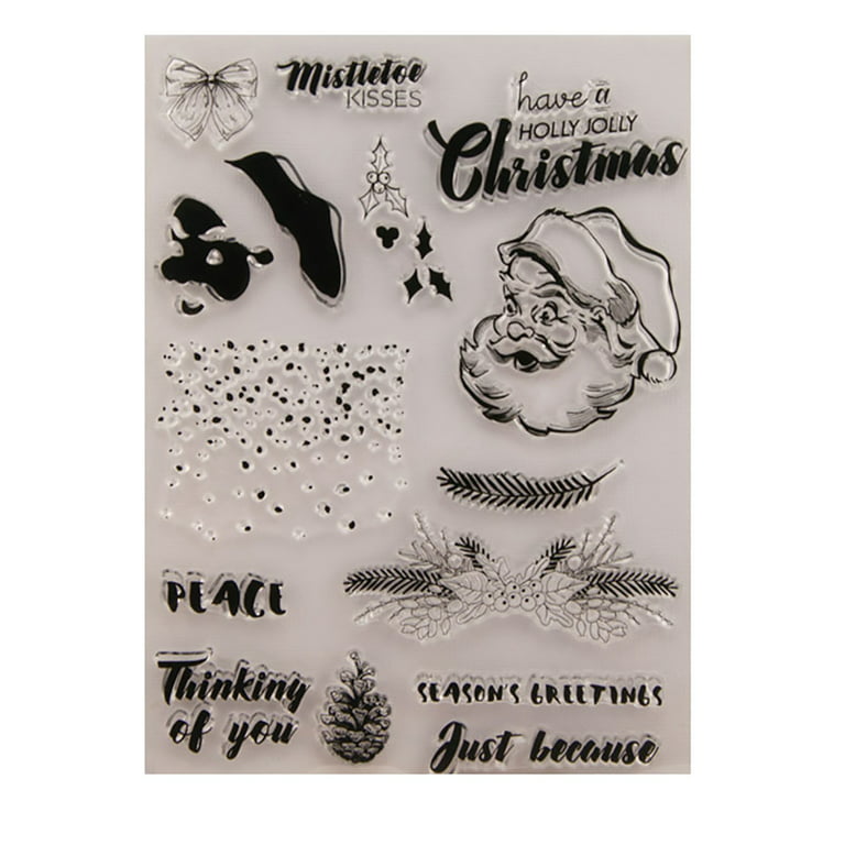 Mini Christmas Bauble Rubber Stamps for Card Making. 