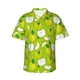 thumbnail image 1 of Balery Green Apple Camisas hawaianas de manga corta para hombre, camisas playeras de corte holgado, camisas de vacaciones con botones,XX-Large, 1 of 7