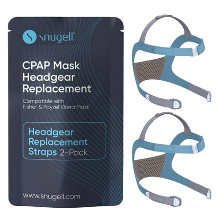 Snugell CPAP Strap Replacement for Vitera Full Face Mask Headgear – (2-Pack) -Elastic Nylon for Comfort, Durability, and Secure Fit – Accessory for Sleep Therapy