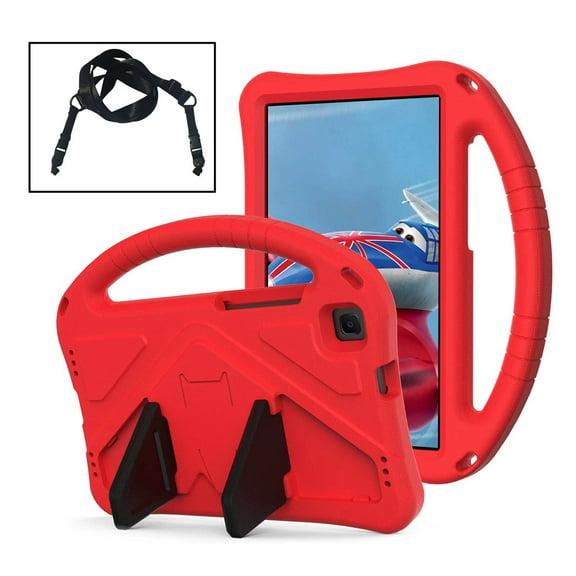 Samsung Galaxy Tab A 8.0 inch 2019 Case with Shoulder Strap, EVA Foam Lightweight Shockproof Handle Kickstand Protective Shell Cover For Galaxy Tab A 8.0 SM-T290 T295 2019 Release,Red