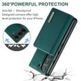 thumbnail image 3 of SaniMore Case for Samsung Galaxy Z Fold 5 7.6" 2023, PU Leather Case Soft TPU Inner Detachable Magnetic Folding Wallet Card Slots Kickstand Anti-drop Shockproof 360°Protection Cover, Green, 3 of 12