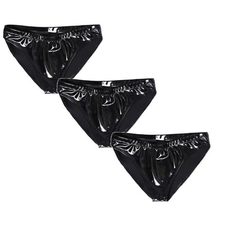 

Womens Underwear Brief Bright Small Wrapped Bright Mirror Paint High Waist Appeal Lingerie Panties3PC