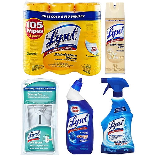 Lysol Bathroom Cleaning Bundle with Lysol Disinfectant Spray Walmart