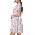 thumbnail image 2 of Disketp Floral para Vestido de Manga Corta para Mujeres, Vestidos de Verano para Mujeres, Casual y Holgado para la Playa, 2 of 6