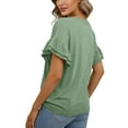 thumbnail image 4 of Cutuoiiu Women's Cozy Round Neck Fashionable Short Sleeved T-shirts Gifts, 4 of 5