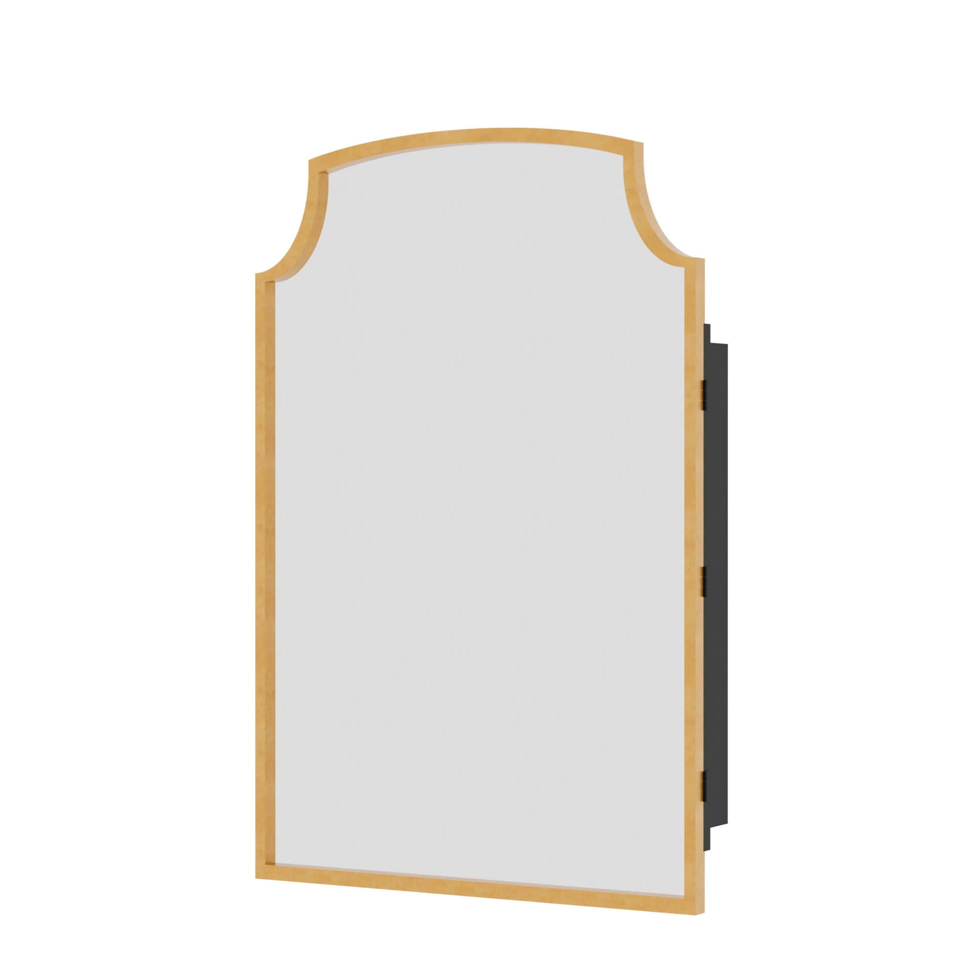 MAYEERTY 30x20x5 Inch Gold Metal Slightly Arched Medicine Cabinet for Bathroom
