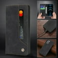 thumbnail image 3 of POLA Étui de Téléphone Rétro Classique Magnétique en Cuir PU à Rabat Porte-Cartes pour iPhone 13 (Noir), 3 of 9