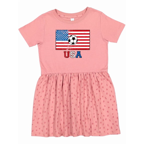 Inktastic USA Soccer Girls Toddler Dress