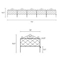 thumbnail image 2 of Pure Garden 5-Pack Decorative Metal Garden Fence with Azalea Design, Black, 2 of 7