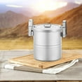 thumbnail image 1 of Pot de cocina para acampar una olla antiadherente al aire libre con manejo de 304 equipos de cocina de acero inoxidable para cena para cena de para 1 a 2 personas, 1 of 8
