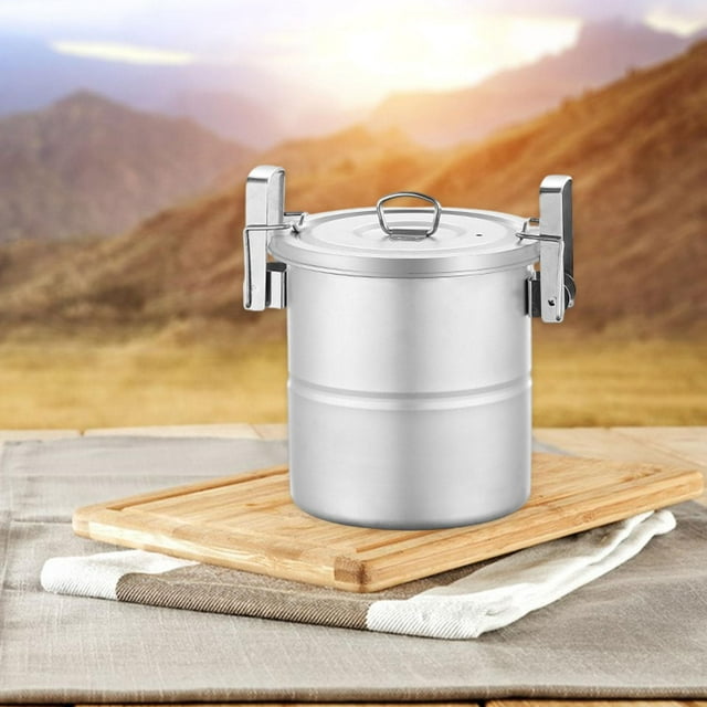 Pot de cocina para acampar una olla antiadherente al aire libre con manejo de 304 equipos de cocina de acero inoxidable para cena para cena de para 1 a 2 personas