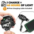 thumbnail image 3 of Foxelli Lampe Frontale Rechargeable à LED - Ultralégère, Étanche et Rechargeable par USB avec Lumière Rouge pour Course, Camping, Randonnée et Extérieur, 3 of 5