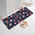 thumbnail image 2 of Pioneer Flower Floral Print Pattern Bathroom Rugs Mat, Non Slip Microfiber Bathroom Rug with Rubber Backing, Soft Mats for Bathroom Floor Tub Shower, 24"x60", 2 of 5