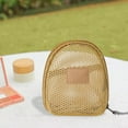 thumbnail image 6 of Taotanxi Small Cosmetic Bag with Double Layer Mesh, Mini Makeup Bag with Cute Bright Design Zippe Travel Toiletry Bag Brown, 6 of 6