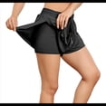 thumbnail image 2 of Pantalones Cortos Deportivos para Mujer, para Gimnasio, Yoga, Correr, Tenis, Falda Pantalón, Ropa Informal de Verano. Negro M, 2 of 8