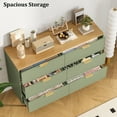 thumbnail image 2 of Danolapsi Fluted Wood Dresser 6 Drawers Dresser for Bedroom,Large Modern Chest of Drawers,Modern Dressers TV Stand,Dresser with Gold Handle,Wood Drawer Organizer for Bedroom,Living Room, 2 of 7
