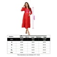thumbnail image 5 of Maternity Dress Womens Fall Long Sleeve Tie Crew Neck Maxi Dress Tiered Ruffle Flowy Long Dresses, 5 of 5