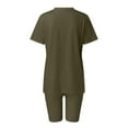 thumbnail image 4 of Workout Sets for Women Shorts Short Sleeve Crewneck Oversized T Shirt and Legging Shorts 2 Piece Matching Set Gym Yoga Set, 4 of 5