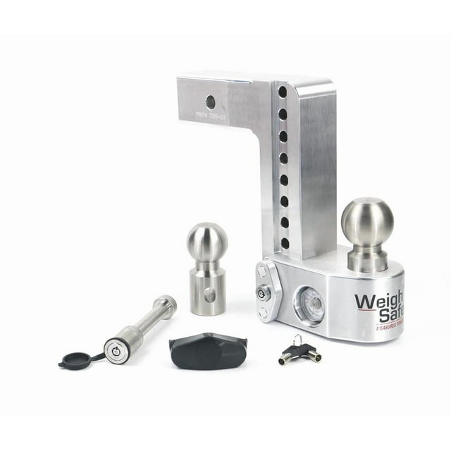 Weigh Safe Ws8 Attelage de Chute 2,5 Ka 8 Pouces, 2,5 Pouces 18 500 Lbs Gtw Aluminium Réglable